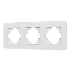 Рамка на 3 поста стеклянная Arlight FRM-OMALI-SFGS-3-WH 049712