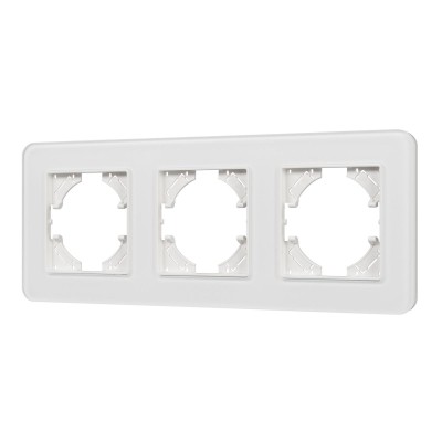 Рамка на 3 поста стеклянная Arlight FRM-OMALI-SFGS-3-WH 049712