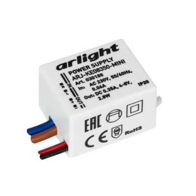 Блок питания Arlight ARJ-KE08350-Mini (2.8W, 350mA) 030188