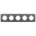 Рамка на 5 постов стеклянная Arlight FRM-OMALI-GS-5-GR 049706