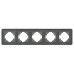Рамка на 5 постов стеклянная Arlight FRM-OMALI-GS-5-GR 049706