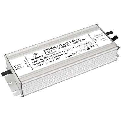 Блок питания Arlight ARPV-UH24320A-PFC-DALI2-PH (24V, 13.3A, 320W, IP67) 025654(2)