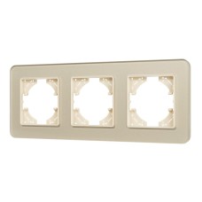 Рамка на 3 поста стеклянная Arlight FRM-OMALI-GS-3-GD 049699