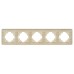 Рамка на 5 постов алюминиевая Arlight FRM-AKIRY-SFAL-5-GD 049748
