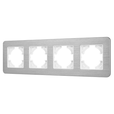 Рамка на 4 поста алюминиевая Arlight FRM-AKIRY-AL-4-SR 049731