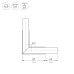 Угол Arlight PLS-LOCK-H25-L90 BLACK (с экраном MAT-L) 031268