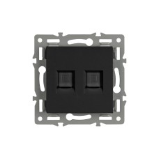 Механизм компьютерной розетки двойной Arlight SCT-MPC2-PL-BK (RJ-45, CAT6) 045337