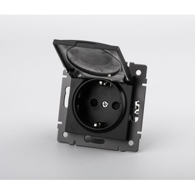 Механизм розетки влагозащищённый Arlight SCT-MCP-PL-BK-V (250V, 16A) 049835