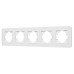 Рамка на 5 постов стеклянная Arlight FRM-OMALI-GS-5-WH 049704