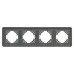 Рамка на 4 поста стеклянная Arlight FRM-OMALI-GS-4-GR 049702