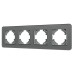 Рамка на 4 поста стеклянная Arlight FRM-OMALI-GS-4-GR 049702