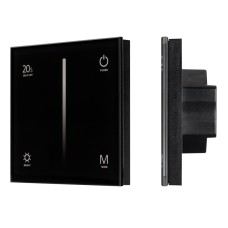 Панель Arlight Smart-P6-Dim-G-IN Black (12-24V, 4x3A, Sens, 2.4G) 034780