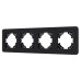 Рамка на 4 поста стеклянная Arlight FRM-OMALI-SFGS-4-BK 049717
