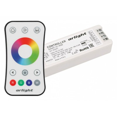 Контроллер-регулятор цвета RGB с пультом ДУ Arlight SMART 034807