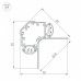 Профиль встраиваемый угловой внешний Arlight ARH-DECORE 034985