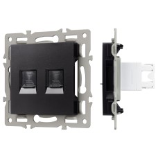 Розетка двойная RJ-12 и Ethernet RJ-45, без рамки Arlight SCT 045337