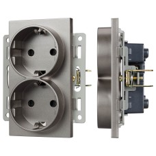 Розетка двойная с заземлением, без рамки Arlight SCT 043766