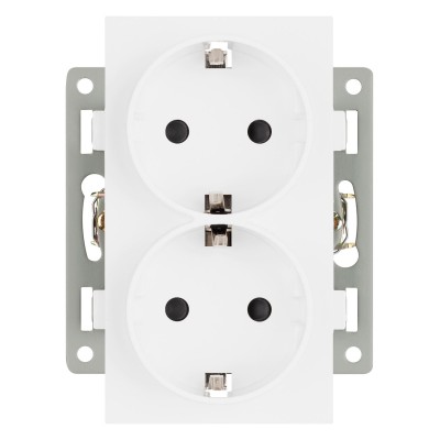 Розетка двойная с заземлением и со шторкой, без рамки Arlight SCT 043764