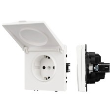 Розетка влагозащищенная с заземлением с крышкой, без рамки Arlight SCT 054280