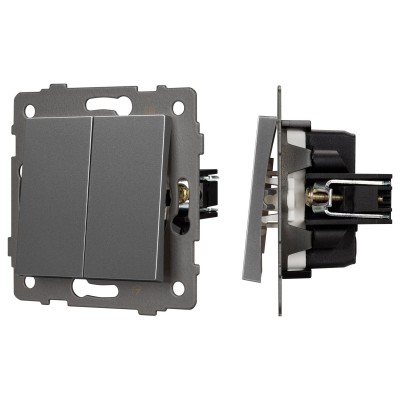 Выключатель двухклавишный без рамки Arlight SWT 049889