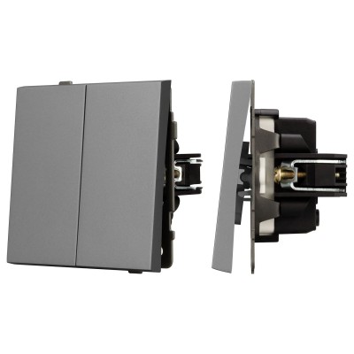 Выключатель двухклавишный без рамки Arlight SWT 054060