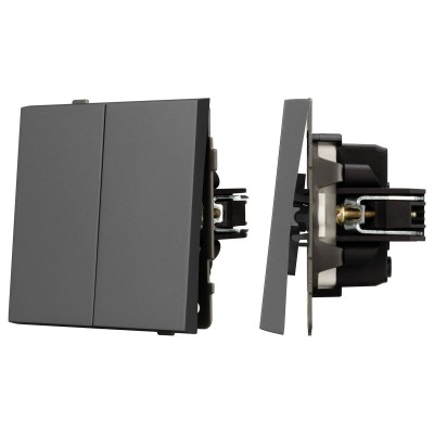 Выключатель двухклавишный без рамки Arlight SWT 054546