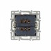 Выключатель проходной двухклавишный без рамки Arlight SWT 043729