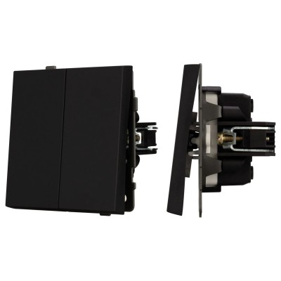 Выключатель проходной двухклавишный без рамки Arlight SWT 054553