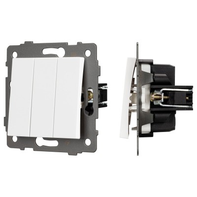 Выключатель трехклавишный без рамки Arlight SWT 049896