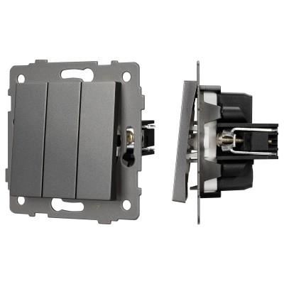 Выключатель трехклавишный без рамки Arlight SWT 049898