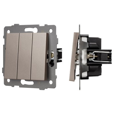 Выключатель трехклавишный без рамки Arlight SWT 049899