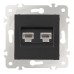 Розетка двойная RJ45 Arte Milano 203.45-2.black