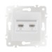 Розетка двойная RJ45 Arte Milano 203.45-2.white