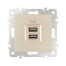 Розетка USB 2.1А+1А Arte Milano 206.46-1.shampan