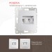 Розетка телефонная RJ11 + компьютерная RJ45 Arte Milano 206.44-1.silver