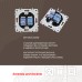 Розетка телефонная RJ11 + компьютерная RJ45 Arte Milano 206.44-1.black