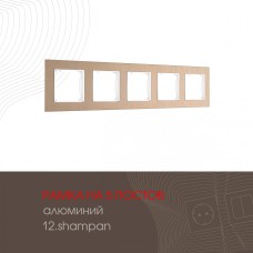 Рамка пятиместная Arte Milano 503.12-5.shampan