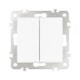 Выключатель двухклавишный проходной Arte Milano 206.32-2.white