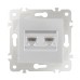 Розетка двойная RJ45 Arte Milano 203.45-2.silver