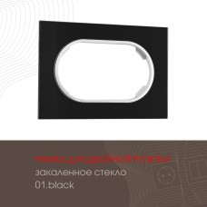 Рамка для двойной розетки Arte Milano 502.01-double.black