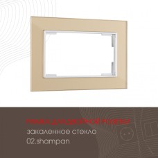 Рамка для двойной розетки Arte Milano 503.02-double.shampan