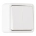 Выключатель двухклавишный Arte Milano 310.30-2.white