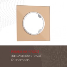 Рамка одноместная Arte Milano 502.01-1.shampan