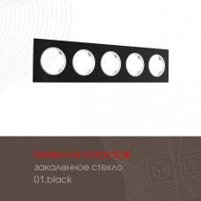 Рамка пятиместная Arte Milano 502.01-5.black