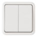 Выключатель двухклавишный проходной Arte Milano 310.32-2.white