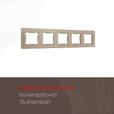 Рамка пятиместная Arte Milano 502.16-5.shampan