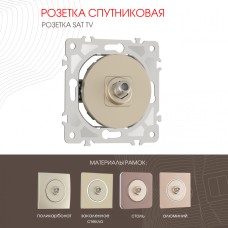 Розетка спутниковая SAT TV Arte Milano 202.42-1.shampan
