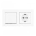 Блок с розеткой и выключателем Arte Milano SET06-2 SET06-2-30-1-40-1 White