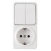 Блок с выключателями двухклавишными Arte Milano am-310 310.53-1.white