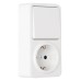 Блок с выключателями одноклавишными Arte Milano am-310 310.52-1.white